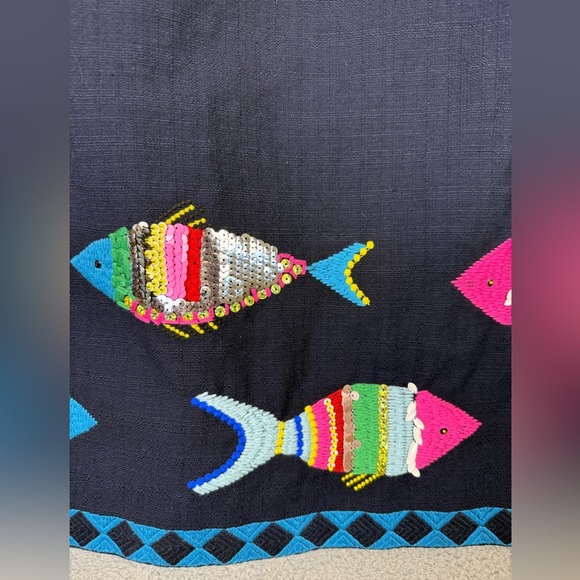 Talbots sequin fish embroidered sheath dress size 22 NWOT - Picture 3 of 8